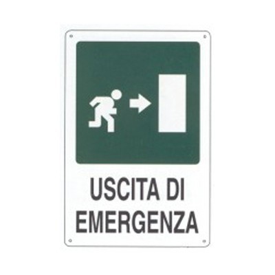 Cartello Uscita di Emergenza a Destra