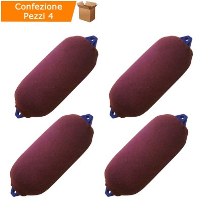 Multipack 4 Pezzi Copriparabordi Rosso Bordeaux F2 Materiale Acrilico Elasticizzato 