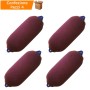 Multipack 4 Pezzi Copriparabordi Rosso Bordeaux F2 Materiale Acrilico Elasticizzato 