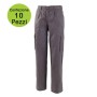 Multipack da 10 pz TG. L Pantaloni da Lavoro Work Professional Multitasche Grigio