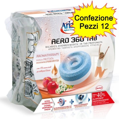 Ariasana Ricarica TAB Energia Fruttata Aero 360 Gradi Confezione da 12 Pacchi da 450 Grammi Ciascuno