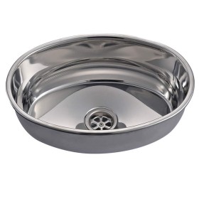 Lavello Acciaio Inox Ovale mm 240x375 Per Bagno Cucina Camper Barca