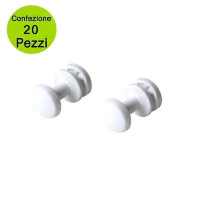 Multipack da 10 Coppie di Pika' Appendini per Radiatori LIU' CLASSIC Colore Bianco