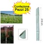 Paletto per Pomodori Tutore in PVC Confezione da 25 pezzi 2,7 cm x H210 cm