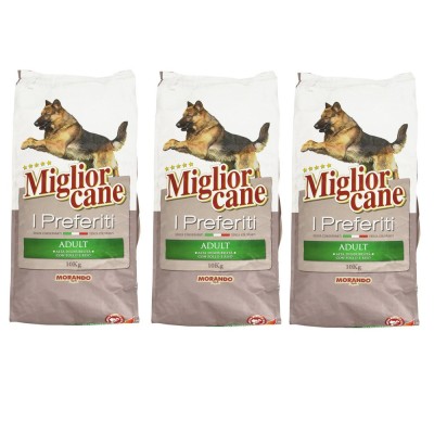 Multipack di 3 Confezioni da 10 kg di Morando MigliorCane I Preferiti Croccantini per Adulti 