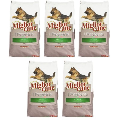 Multipack di 5 Confezioni da 10 kg di Morando MigliorCane I Preferiti Croccantini per Adulti 