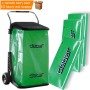 Carry Cart  Carrello Rifiuti + 10 Sacchi Claber Anti Strappo e Anti Rottura Raccolta Foglie