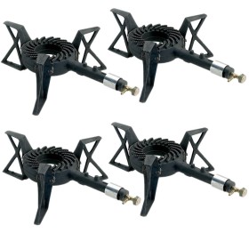 Multipack 4 Pezzi Fornellone Kemper 104985 in Ghisa con Supporto Pentola a 3 Piedi