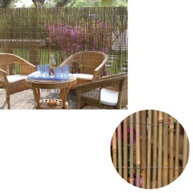 Arella in Bamboo Naturale a Canna Grossa Legata Filo Ferro 1x3 mt