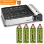 Multipack 5 Pezzi Barbecue Gas Smart Kemper 104997 + 4 Bombole Gas Butano