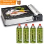 Multipack 5 Pezzi Barbecue Gas Smart Kemper 104997 + 4 Bombole Gas Butano