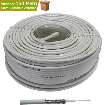150 Metri di Cavo Coax Evolution Coassiale 75 Ohm Pol Evo523 Space HD