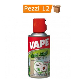 Multipack da 12 Insetticidi Vape Spray per Cimici Ragni Ragnatele e Millepiedi