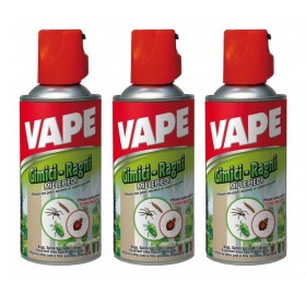 Multipack da 3 Insetticidi Vape Spray per Cimici Ragni Ragnatele e Millepiedi