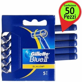 Rasoio Usa e Getta Gillette Blue II Slalom Confezione da 50 Rasoi