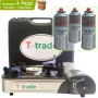 Fornello da campeggio portatile gas Doppia Alimentazione Multipack 3 Bombole