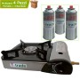 Fornello da campeggio portatile gas Doppia Alimentazione Multipack 3 Bombole