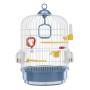 Gabbia Regina per canarini, esotici e altri piccoli uccelli colore bianco Dim. Diametro 32,5 x 49 cm FERPLAST
