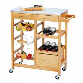 WOODEN KITCHEN TROLLEY CARRELLO IN LEGNO PER CUCINA