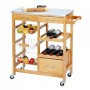 WOODEN KITCHEN TROLLEY CARRELLO IN LEGNO PER CUCINA
