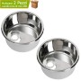 Lavelli Acciaio Inox Tondi Diametro mm 260x290x180 H Multipack Pezzi 2 Barca Cucina Bagno Camper