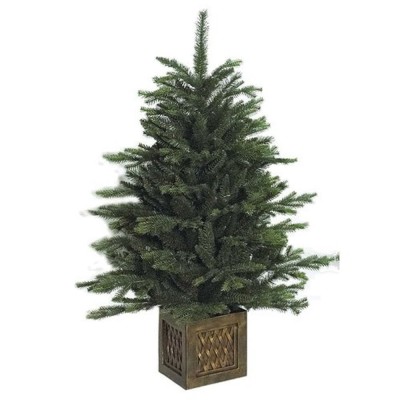 Albero di Natale Pinetto Con Vaso Altezza Cm 100 Amicasa Tipo Abete in PVC Sintetico