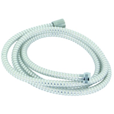 Flessibile Doccia In PVC Cromato e Bianco Cm 150 1/2