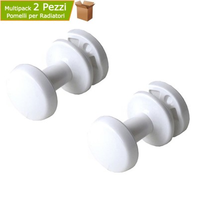 Pomelli Appendini Bianchi Ideali per Radiatori Confezione da 2 Pezzi