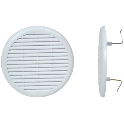 Griglia in Plastica di Areazione Bianca mm 63/125 con Molle e Rete Fumisteria