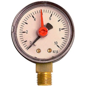 Manometro Con Attacco Radiale 1/4" Scala da 0 - 10 Bar