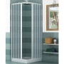 Box Doccia Riducibile Pvc a Soffietto 2 Ante Chiusura ad angolo cm 100x100x185h