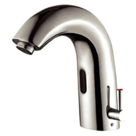 Miscelatore Lavabo Elettronico Bocca Alta Serie Tonda Con fotocellula A Batteria