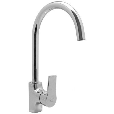 Miscelatore Per Lavello Cucina Monoforo Bocca Alta Sky Ottone Cromato