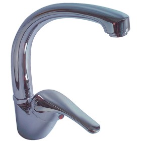 Miscelatore Lavello Monoforo bocca alta Venus Ottone Cromato Certificato