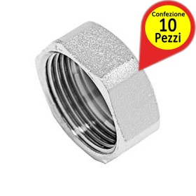 Tappi Calotte in Ottone Cromato Femmina 3/4 confezione pezzi 10