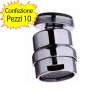 Rompigetto Aeratore Kit da 10 Pezzi con snodo maschio misura 24x1