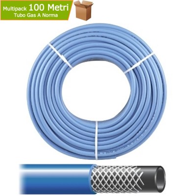 Tubo Gas Liquido 8x13 Azzurro a Norma IMQ UNI-CIG Metri 100