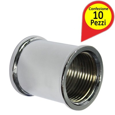 Manicotti in ottone cromato Femmina Femmina da 3/8" Confezione Pezzi 10