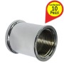 Manicotti in ottone cromato Femmina Femmina da 3/8" Confezione Pezzi 10