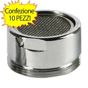 Aeratore Ottone Cromato Filetto maschio 28x1 Filtro  confezione pezzi 10 Rubinetto Miscelatore