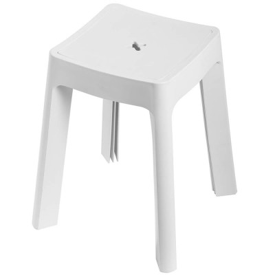 Sgabello Contenitore In Resina Termoplastica Bianco Keope Metaform