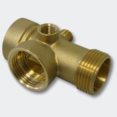 Raccordo In Ottone a 5 Vie Per Idrosfere da 1 Pollice Impianti Giardino