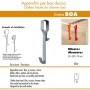 Pika' 1 Appendino per Box Doccia BOA Satinato Cromato 30 Centimetri Accessorio Bagno