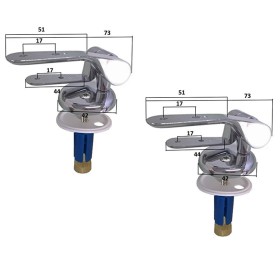 Coppia di Cerniere Per Copriwater Fissaggi ad Espansione