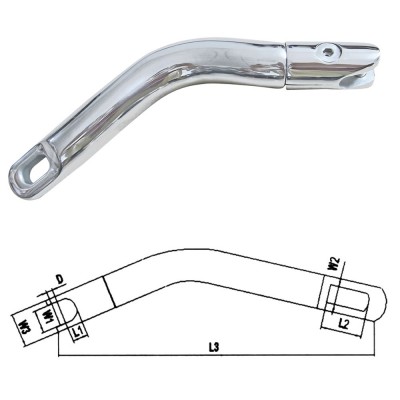 Giunto Salpa Ancora Girevole Doppio In Acciaio Inox Aisi 316 Lunghezza mm 220