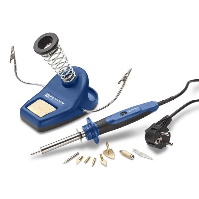 Pirografo In Kit Per Decorazione Legno Cuoio a Caldo 8 Punte  Taglia Incide Salda