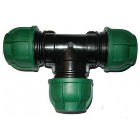 TE A COMPRESSIONE PN10 90 GRADI MM 32X32X32 PER POLIETILENE