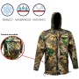 Giacca In Neoprene Mimetica Impermeabile Con Cappuccio Teglia XL