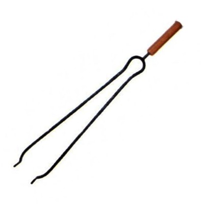 Pinza in Acciaio Manico in Legno Per Caminetto e Stufa a Legna cm 60