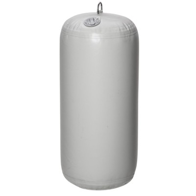 Parabordo Pneumatico Gonfiabile Grigio in PVC Tenuta Stagna Lunghezza cm 110 Diametro cm 30